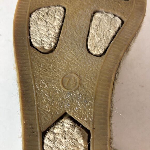 Ann Taylor Sandals Rope Wedge Heel Women's Size 7.5 Tan 3" Heel E1 - Picture 8 of 16